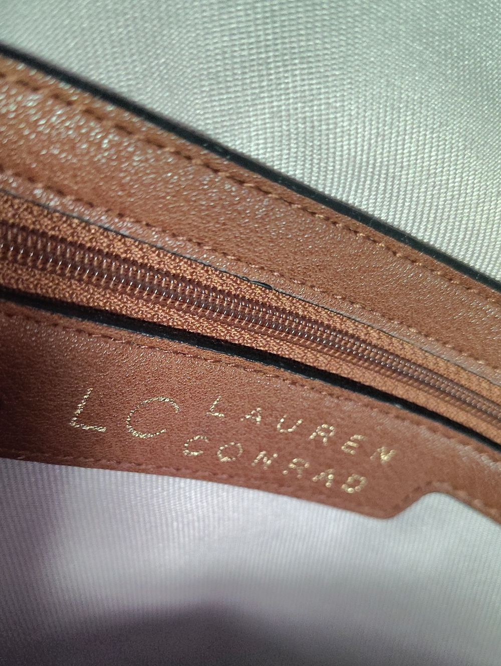 LC Lauren Conrad Tan Faux Leather Backpack - Picture 2 of 2